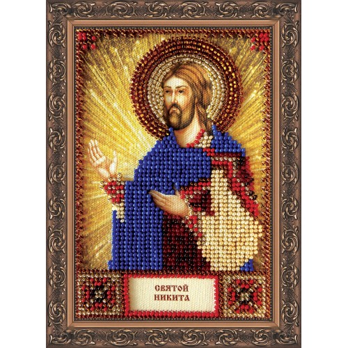 St.Icons Mini Bead embroidery kits St. Nikita, AAM-035 by Abris Art - buy online! ✿ Fast delivery ✿ Factory price ✿ Wholesale and retail ✿ Purchase Kits for beadwork personal mini-icons