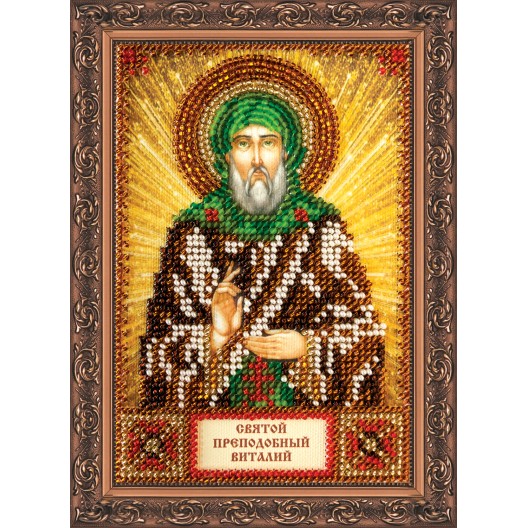 St.Icons Mini Bead embroidery kits St. Vitaly, AAM-044 by Abris Art - buy online! ✿ Fast delivery ✿ Factory price ✿ Wholesale and retail ✿ Purchase Kits for beadwork personal mini-icons