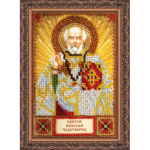 Набір для вишивання бісером на натуральному художньому холсті Святий Микола, AAM-047 від Абрис Арт - купити з доставкою ✿ Найкраща ціна від виробника ✿ Оптом та в роздріб ✿ Придбати Набори для вишивки бісером іменних міні-ікон