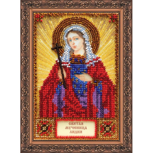 Набір для вишивання бісером на натуральному художньому холсті Свята Лідія, AAM-060 від Абрис Арт - купити з доставкою ✿ Найкраща ціна від виробника ✿ Оптом та в роздріб ✿ Придбати Набори для вишивки бісером іменних міні-ікон