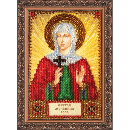 St.Icons Mini Bead embroidery kits St. Alla, AAM-062 by Abris Art - buy online! ✿ Fast delivery ✿ Factory price ✿ Wholesale and retail ✿ Purchase Kits for beadwork personal mini-icons