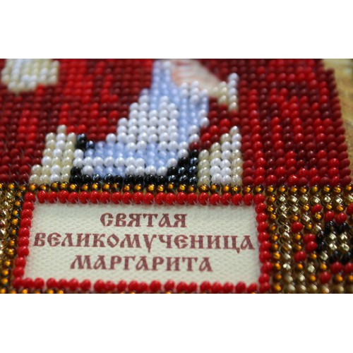 Набір для вишивання бісером на натуральному художньому холсті Свята Маргарита, AAM-066 від Абрис Арт - купити з доставкою ✿ Найкраща ціна від виробника ✿ Оптом та в роздріб ✿ Придбати Набори для вишивки бісером іменних міні-ікон