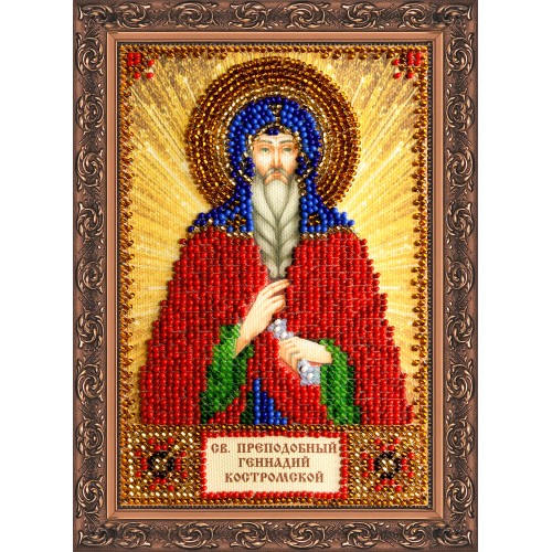 Набір для вишивання бісером на натуральному художньому холсті Святий Геннадій, AAM-067 від Абрис Арт - купити з доставкою ✿ Найкраща ціна від виробника ✿ Оптом та в роздріб ✿ Придбати Набори для вишивки бісером іменних міні-ікон