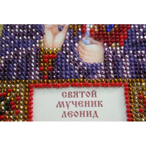 Набір для вишивання бісером на натуральному художньому холсті Святий Леонід, AAM-071 від Абрис Арт - купити з доставкою ✿ Найкраща ціна від виробника ✿ Оптом та в роздріб ✿ Придбати Набори для вишивки бісером іменних міні-ікон