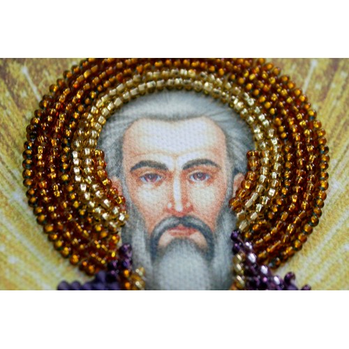 Набір для вишивання бісером на натуральному художньому холсті Святий Леонід, AAM-071 від Абрис Арт - купити з доставкою ✿ Найкраща ціна від виробника ✿ Оптом та в роздріб ✿ Придбати Набори для вишивки бісером іменних міні-ікон