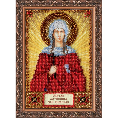 Набір для вишивання бісером на натуральному художньому холсті Свята Зоя, AAM-074 від Абрис Арт - купити з доставкою ✿ Найкраща ціна від виробника ✿ Оптом та в роздріб ✿ Придбати Набори для вишивки бісером іменних міні-ікон