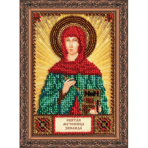 St.Icons Mini Bead embroidery kits St. Zinaida, AAM-076 by Abris Art - buy online! ✿ Fast delivery ✿ Factory price ✿ Wholesale and retail ✿ Purchase Kits for beadwork personal mini-icons