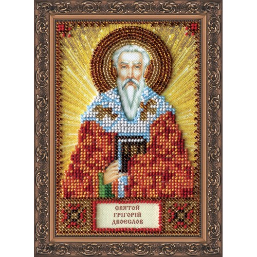 Набір для вишивання бісером на натуральному художньому холсті Святий Григорій, AAM-081 від Абрис Арт - купити з доставкою ✿ Найкраща ціна від виробника ✿ Оптом та в роздріб ✿ Придбати Набори для вишивки бісером іменних міні-ікон