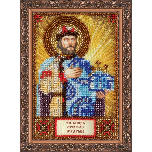 St.Icons Mini Bead embroidery kits St. Yaroslav, AAM-106 by Abris Art - buy online! ✿ Fast delivery ✿ Factory price ✿ Wholesale and retail ✿ Purchase Kits for beadwork personal mini-icons