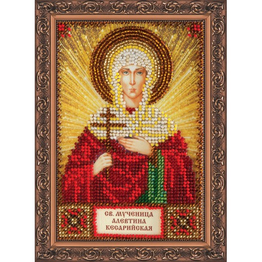St.Icons Mini Bead embroidery kits St. Alevtina, AAM-111 by Abris Art - buy online! ✿ Fast delivery ✿ Factory price ✿ Wholesale and retail ✿ Purchase Kits for beadwork personal mini-icons