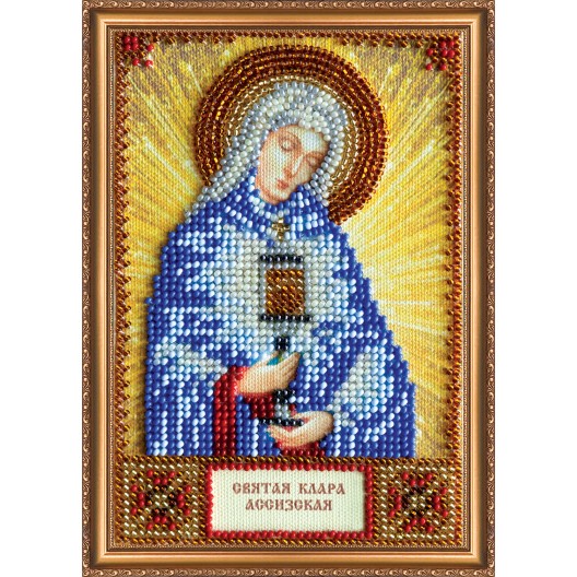 St.Icons Mini Bead embroidery kits St.Clara, AAM-118 by Abris Art - buy online! ✿ Fast delivery ✿ Factory price ✿ Wholesale and retail ✿ Purchase Kits for beadwork personal mini-icons