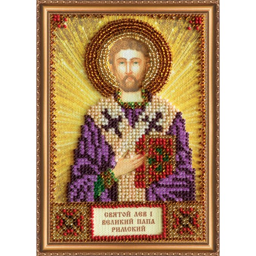 St.Icons Mini Bead embroidery kits St.Leo, AAM-119 by Abris Art - buy online! ✿ Fast delivery ✿ Factory price ✿ Wholesale and retail ✿ Purchase Kits for beadwork personal mini-icons