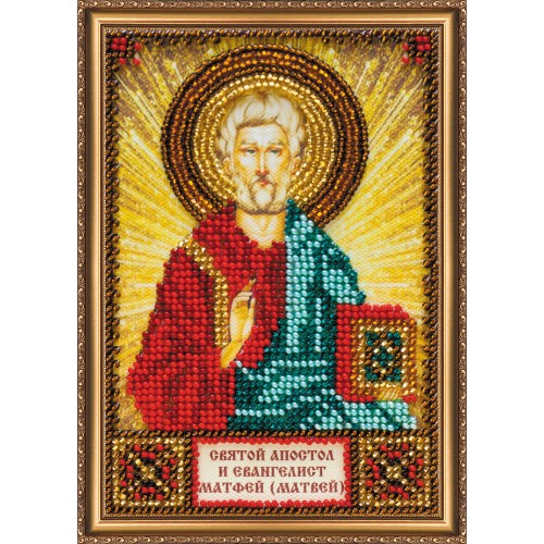 St.Icons Mini Bead embroidery kits St. Matthew, AAM-134 by Abris Art - buy online! ✿ Fast delivery ✿ Factory price ✿ Wholesale and retail ✿ Purchase Kits for beadwork personal mini-icons