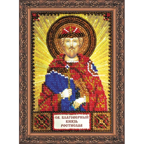 Набір для вишивання бісером на натуральному художньому холсті Святий Ростислав