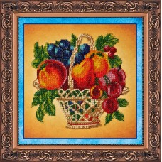 Набір для вишивання бісером на натуральному художньому холсті "Фрукти"