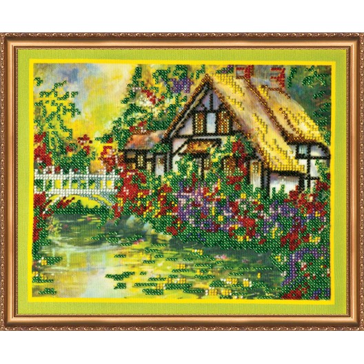 Main Bead Embroidery Kit The old bridge (Landscapes), AB-026 by Abris Art - buy online! ✿ Fast delivery ✿ Factory price ✿ Wholesale and retail ✿ Purchase Great kits for embroidery with beads