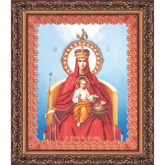 Main Bead Embroidery Kit The Reigning Mother of God (Icons), AB-030 by Abris Art - buy online! ✿ Fast delivery ✿ Factory price ✿ Wholesale and retail ✿ Purchase Great kits for embroidery with beads