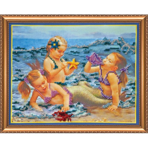 Mermaids, AB-032 by Abris Art - buy online! ✿ Fast delivery ✿ Factory price ✿ Wholesale and retail ✿ Purchase Great kits for embroidery with beads