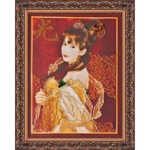 Main Bead Embroidery Kit Mai (a child of light) (Japan), AB-035 by Abris Art - buy online! ✿ Fast delivery ✿ Factory price ✿ Wholesale and retail ✿ Purchase Great kits for embroidery with beads