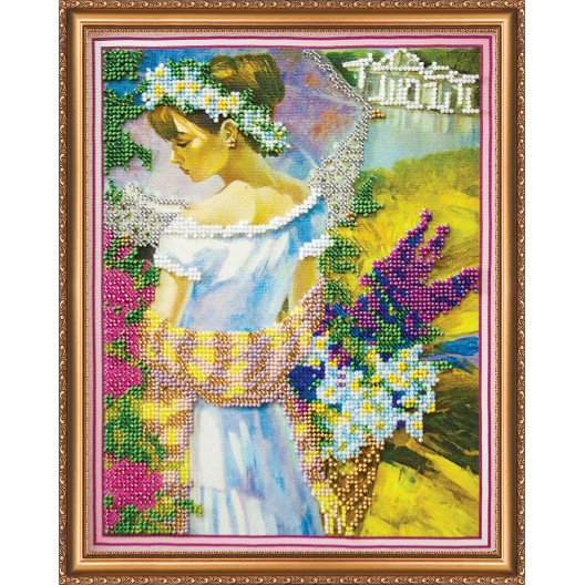 Main Bead Embroidery Kit The promenade (Romanticism), AB-039 by Abris Art - buy online! ✿ Fast delivery ✿ Factory price ✿ Wholesale and retail ✿ Purchase Great kits for embroidery with beads