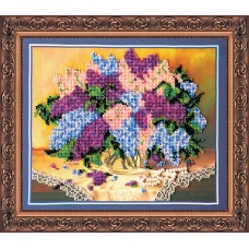 Набір для вишивання бісером на натуральному художньому холсті "Бузок"