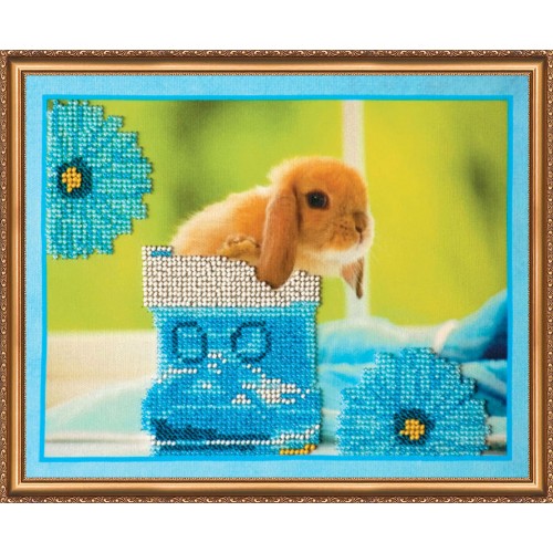 Main Bead Embroidery Kit Rabbits – 3 (Animals), AB-051 by Abris Art - buy online! ✿ Fast delivery ✿ Factory price ✿ Wholesale and retail ✿ Purchase Great kits for embroidery with beads