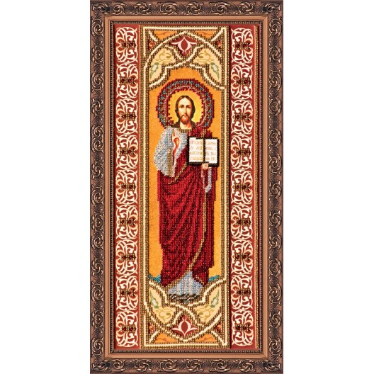 Main Bead Embroidery Kit Jesus (Icons), AB-061 by Abris Art - buy online! ✿ Fast delivery ✿ Factory price ✿ Wholesale and retail ✿ Purchase Great kits for embroidery with beads