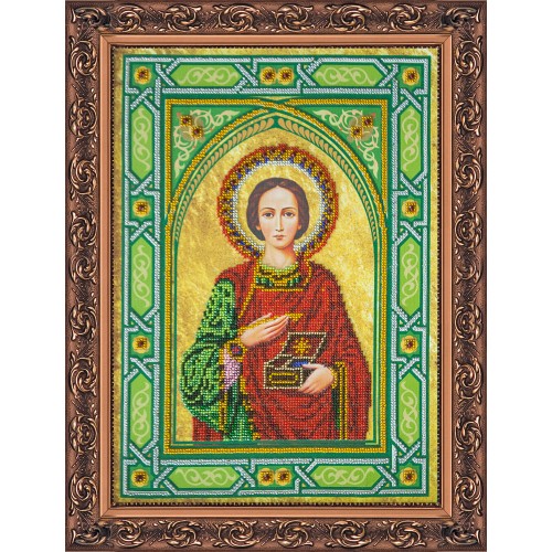 Main Bead Embroidery Kit St. Panteleimon (Icons), AB-062 by Abris Art - buy online! ✿ Fast delivery ✿ Factory price ✿ Wholesale and retail ✿ Purchase Great kits for embroidery with beads