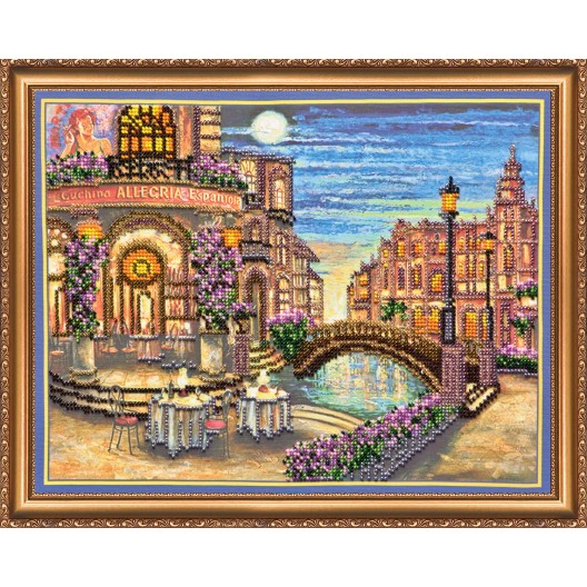 Evening in Seville, AB-065 by Abris Art - buy online! ✿ Fast delivery ✿ Factory price ✿ Wholesale and retail ✿ Purchase Great kits for embroidery with beads