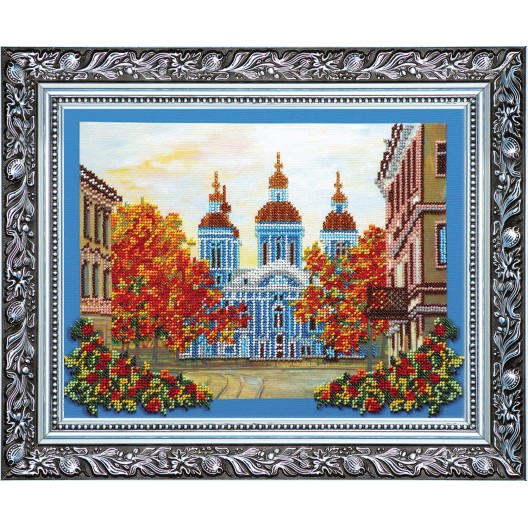 Main Bead Embroidery Kit St. Nicolas Cathedral (Landscapes), AB-071 by Abris Art - buy online! ✿ Fast delivery ✿ Factory price ✿ Wholesale and retail ✿ Purchase Great kits for embroidery with beads