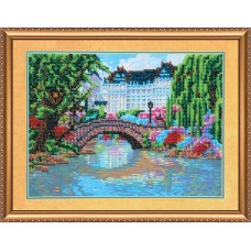 Набір для вишивання бісером на натуральному художньому холсті "Парк"