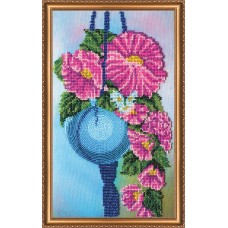 Набір для вишивання бісером на натуральному художньому холсті "Гібіскус"