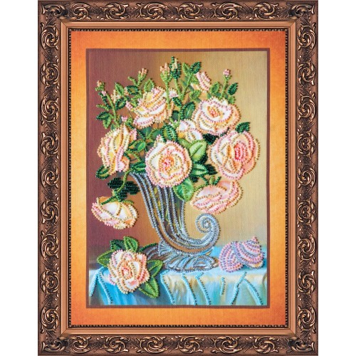 Main Bead Embroidery Kit Pearl (Still life), AB-105 by Abris Art - buy online! ✿ Fast delivery ✿ Factory price ✿ Wholesale and retail ✿ Purchase Great kits for embroidery with beads