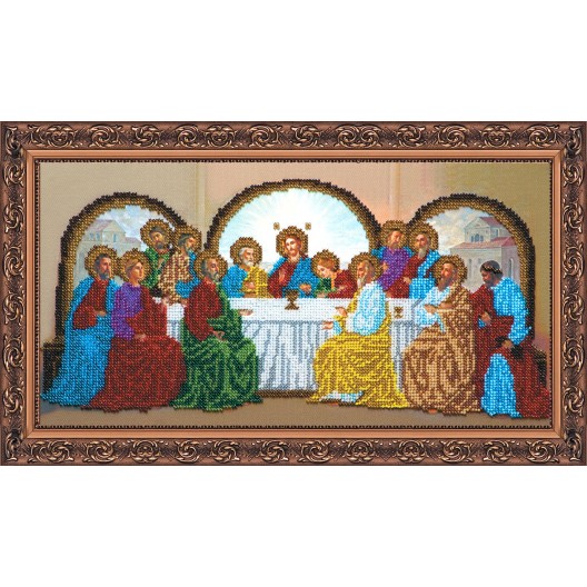 Main Bead Embroidery Kit The last supper (Icons), AB-109 by Abris Art - buy online! ✿ Fast delivery ✿ Factory price ✿ Wholesale and retail ✿ Purchase Great kits for embroidery with beads