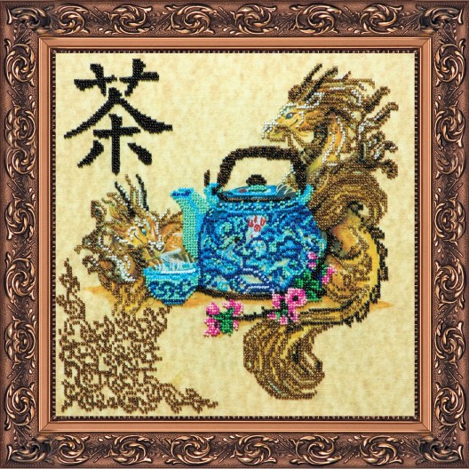 Chinese tea-time, AB-113 by Abris Art - buy online! ✿ Fast delivery ✿ Factory price ✿ Wholesale and retail ✿ Purchase Great kits for embroidery with beads