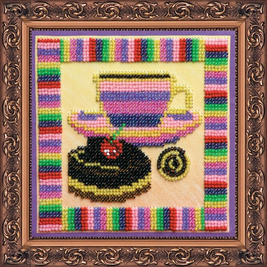 Main Bead Embroidery Kit Chocolate (Household stories), AB-129 by Abris Art - buy online! ✿ Fast delivery ✿ Factory price ✿ Wholesale and retail ✿ Purchase Great kits for embroidery with beads