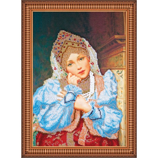 Main Bead Embroidery Kit Nastenka (Retro), AB-158 by Abris Art - buy online! ✿ Fast delivery ✿ Factory price ✿ Wholesale and retail ✿ Purchase Great kits for embroidery with beads