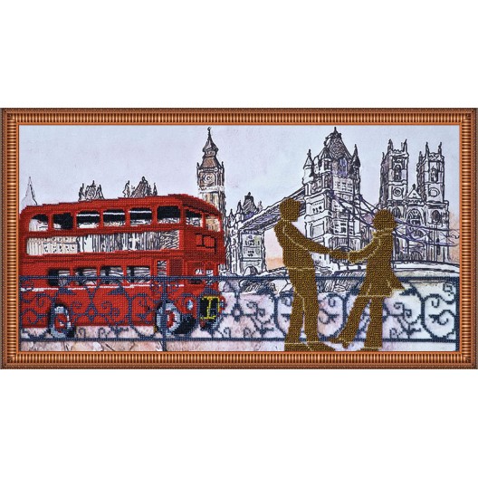 Main Bead Embroidery Kit The London lifestyle – 3 (Retro), AB-169 by Abris Art - buy online! ✿ Fast delivery ✿ Factory price ✿ Wholesale and retail ✿ Purchase Great kits for embroidery with beads