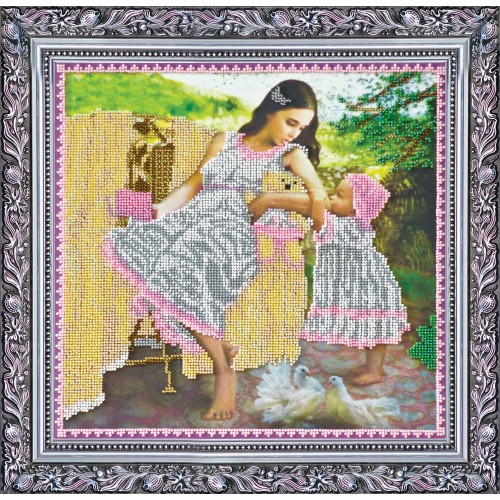 Main Bead Embroidery Kit A mothers love (Kids), AB-170 by Abris Art - buy online! ✿ Fast delivery ✿ Factory price ✿ Wholesale and retail ✿ Purchase Great kits for embroidery with beads