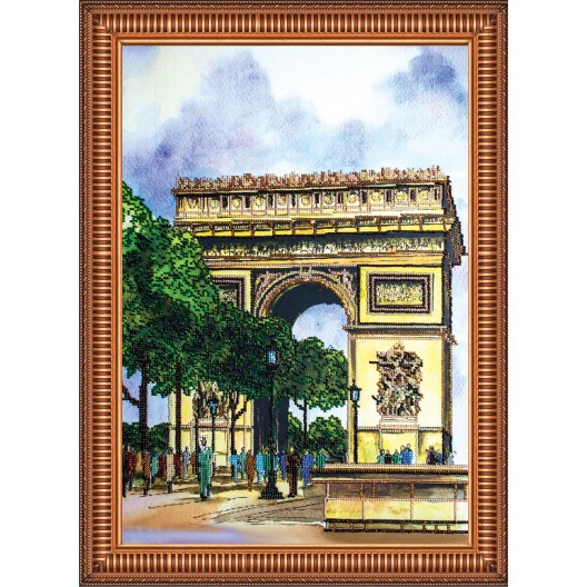 Main Bead Embroidery Kit Arc de Triomphe (Landscapes), AB-207 by Abris Art - buy online! ✿ Fast delivery ✿ Factory price ✿ Wholesale and retail ✿ Purchase Great kits for embroidery with beads