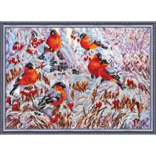 Main Bead Embroidery Kit Bullfinches (Winter tale)