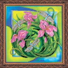 Main Bead Embroidery Kit Flight of dragonflies (Flowers)