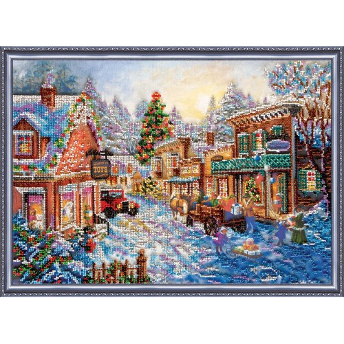 Main Bead Embroidery Kit Merry Yule (Winter tale), AB-219 by Abris Art - buy online! ✿ Fast delivery ✿ Factory price ✿ Wholesale and retail ✿ Purchase Great kits for embroidery with beads