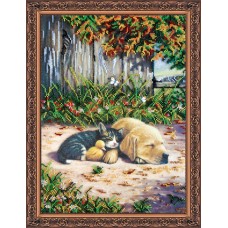 Main Bead Embroidery Kit Best friends (Animals)