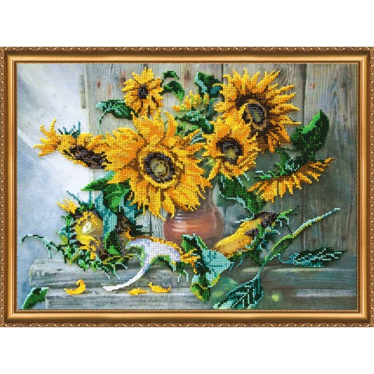 Main Bead Embroidery Kit Flowers of the Sun (Still life), AB-266 by Abris Art - buy online! ✿ Fast delivery ✿ Factory price ✿ Wholesale and retail ✿ Purchase Great kits for embroidery with beads Main Bead Embroidery Kit Flowers of the Sun (Still life), AB-266 by Abris Art - buy online! ✿ Fast delivery ✿ Factory price ✿ Wholesale and retail ✿ Purchase Great kits for embroidery with beads