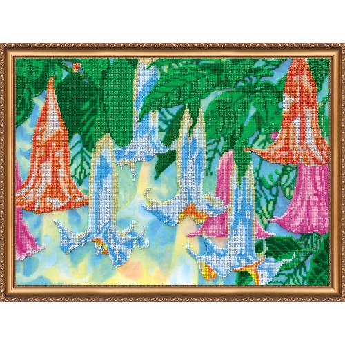 Main Bead Embroidery Kit Angels Trumpet (Flowers), AB-267 by Abris Art - buy online! ✿ Fast delivery ✿ Factory price ✿ Wholesale and retail ✿ Purchase Great kits for embroidery with beads