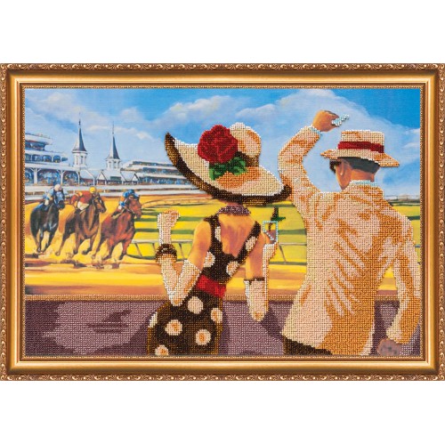 At the race track, AB-272 by Abris Art - buy online! ✿ Fast delivery ✿ Factory price ✿ Wholesale and retail ✿ Purchase Great kits for embroidery with beads