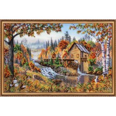 Main Bead Embroidery Kit Water-mill (Landscapes)