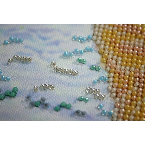 Main Bead Embroidery Kit Sand castle (Kids), AB-282 by Abris Art - buy online! ✿ Fast delivery ✿ Factory price ✿ Wholesale and retail ✿ Purchase Great kits for embroidery with beads