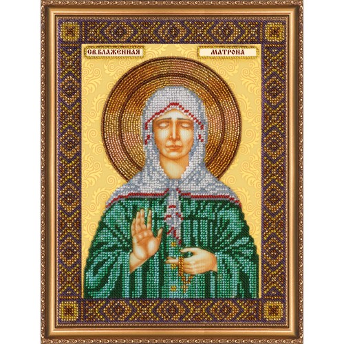 Main Bead Embroidery Kit St. Matrona of Moscow (Icons), AB-286 by Abris Art - buy online! ✿ Fast delivery ✿ Factory price ✿ Wholesale and retail ✿ Purchase Great kits for embroidery with beads